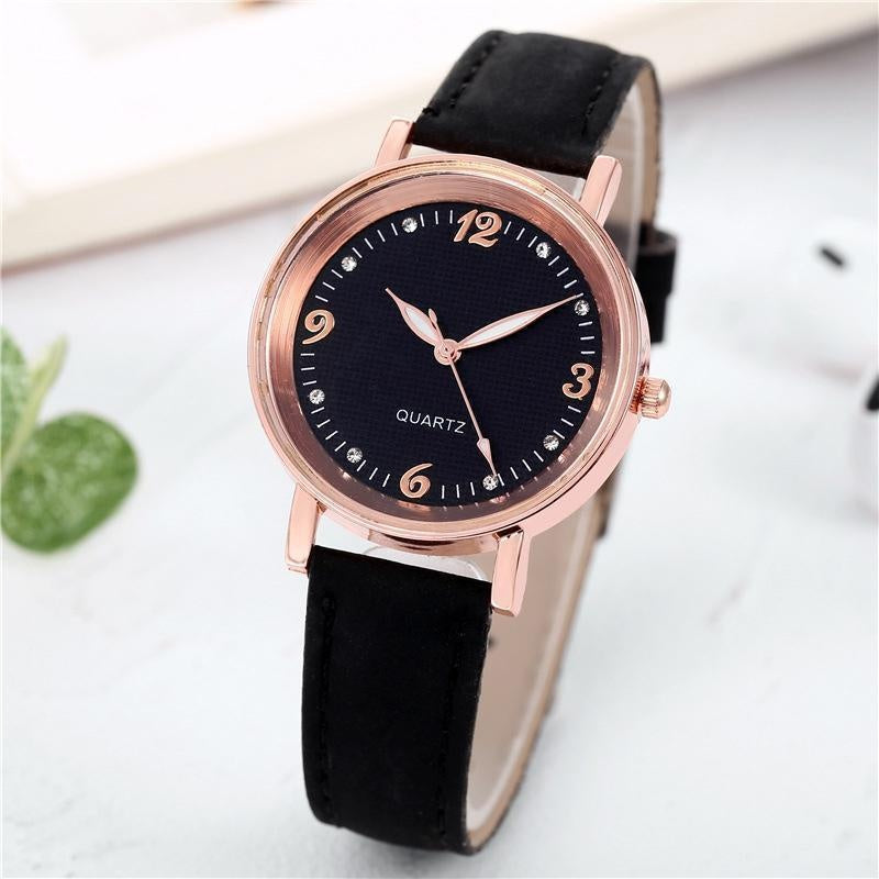DRAVEN — Soft Elegance – Women’s Leather Strap Watch with Bracelet-Inspired Design