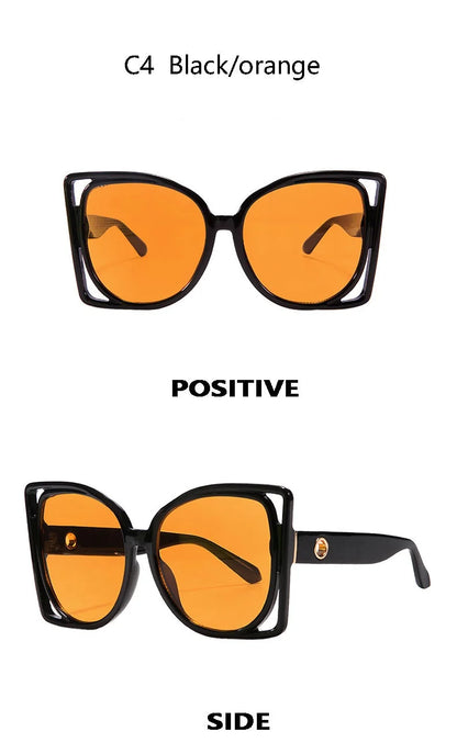 Oversized Square Sunglasses – Leopard Gradient Design – Elegant Men's Accessory | Accessorio Uomo Elegante