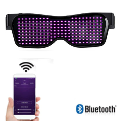 Programmable LED Text Sunglasses – Graffiti Party Style – Elegant Men's Accessory | Accessorio Uomo Elegante