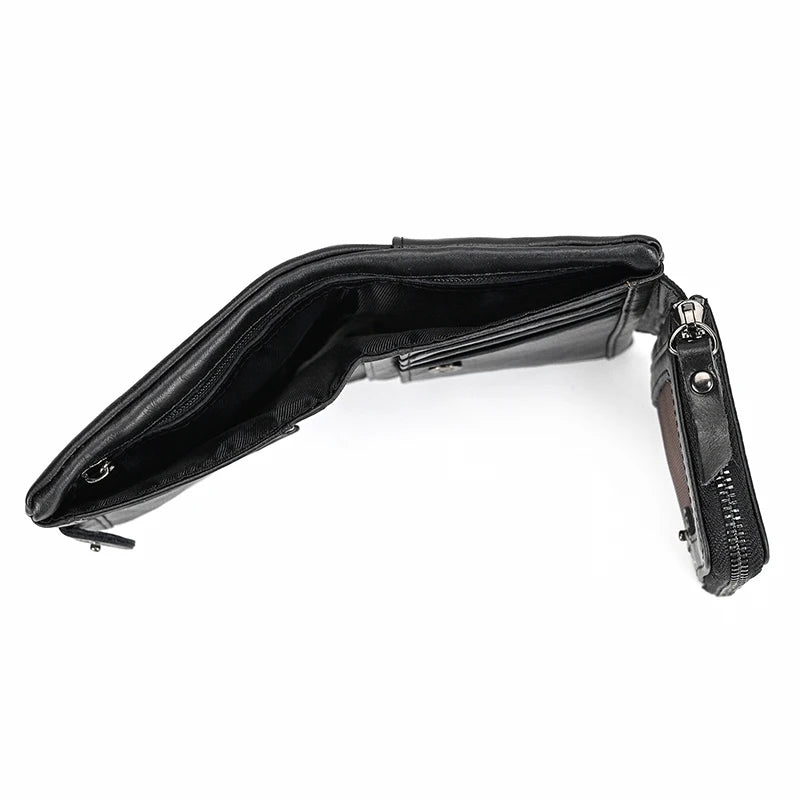 Genuine Leather Short Wallet Men Soft Card Holder – Elegant Men's Accessory | Accessorio Uomo Elegante