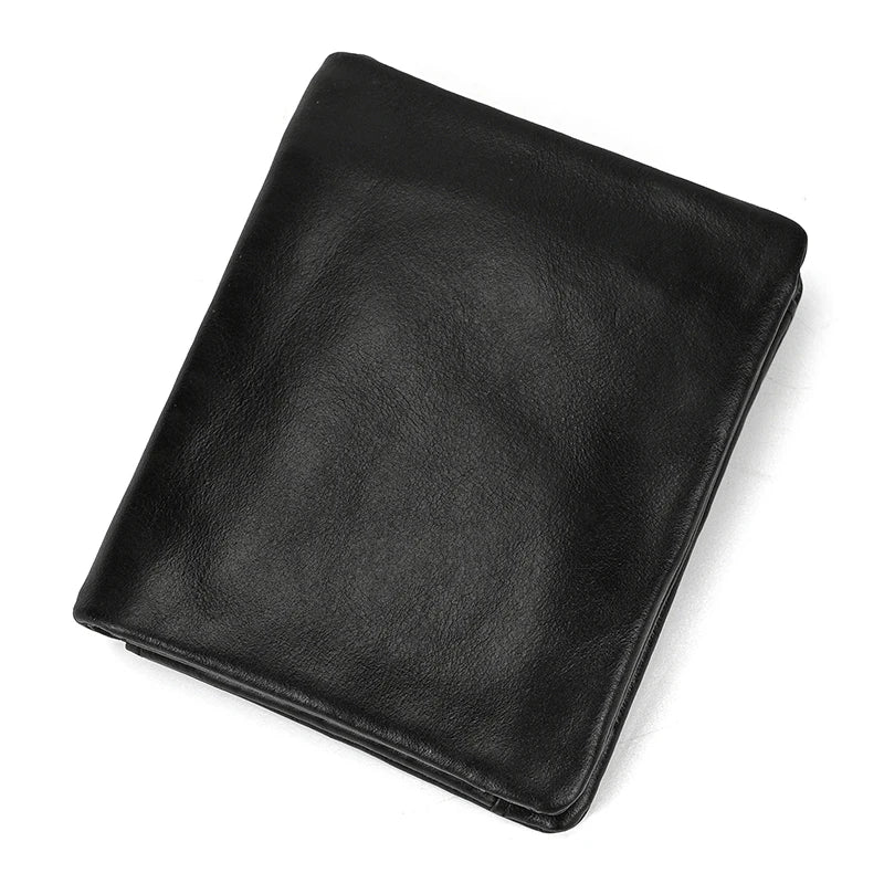 DRAVEN — Genuine Leather Short Wallet Men Soft Card Holder