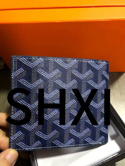 Luxury Embroidered Leather Wallet 2025 Short Slim Design – Elegant Men's Accessory | Accessorio Uomo Elegante