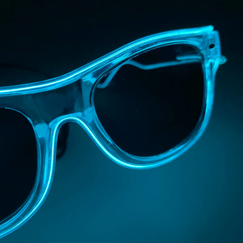 Neon Glow Party Sunglasses – LED Light-Up Style – Elegant Men's Accessory | Accessorio Uomo Elegante
