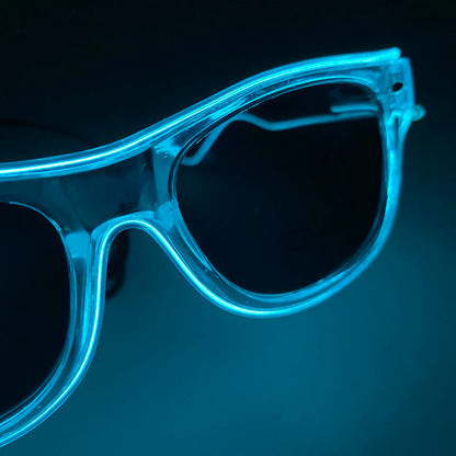Neon Glow Party Sunglasses – LED Light-Up Style – Elegant Men's Accessory | Accessorio Uomo Elegante