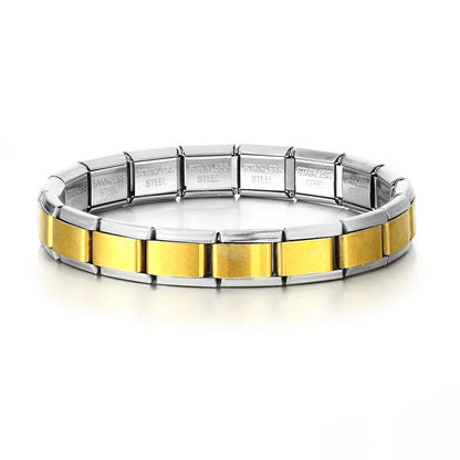 9MM Italian Charm Link Bracelet – Elegant Men's Accessory | Accessorio Uomo Elegante