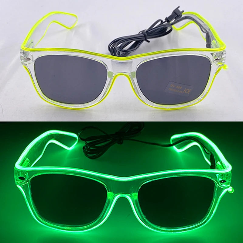 DRAVEN — Neon Glow Party Sunglasses – LED Light-Up Style