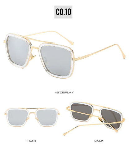 Tony Stark Sunglasses – Steampunk Metal Design – Elegant Men's Accessory | Accessorio Uomo Elegante