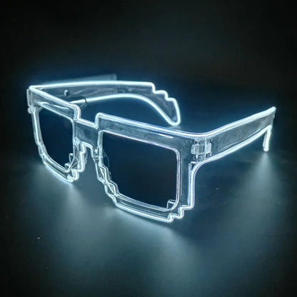 LED Mosaic Glow Sunglasses – Party Flash Style – Elegant Men's Accessory | Accessorio Uomo Elegante