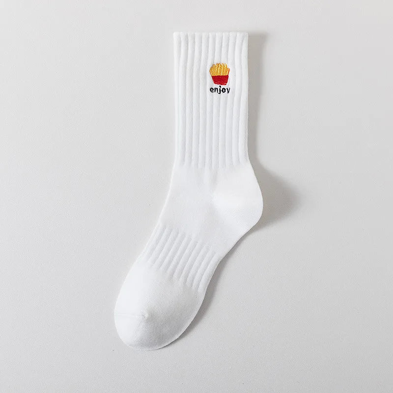 DRAVEN — Cartoon Embroidered Socks – Unisex Harajuku Street Style