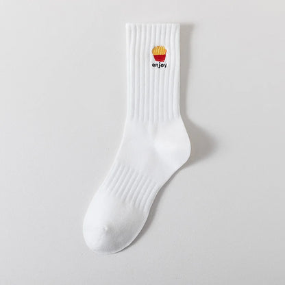 Cartoon Embroidered Socks – Unisex Harajuku Street Style