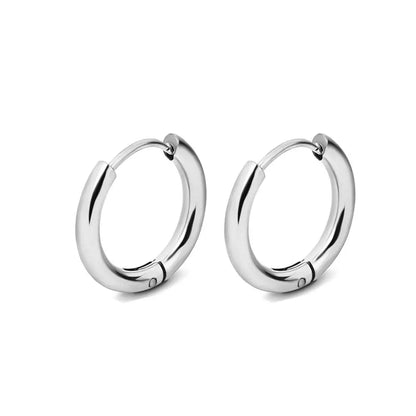 Gold Stainless Steel Hoop Earrings