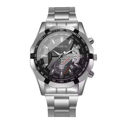 Business Quartz Watch for Men – Large Dial & Calendar Display – Elegant Men's Accessory | Accessorio Uomo Elegante