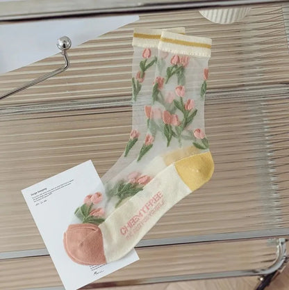 Transparent Lace Socks – Women’s Korean Summer Style – Elegant Men's Accessory | Accessorio Uomo Elegante