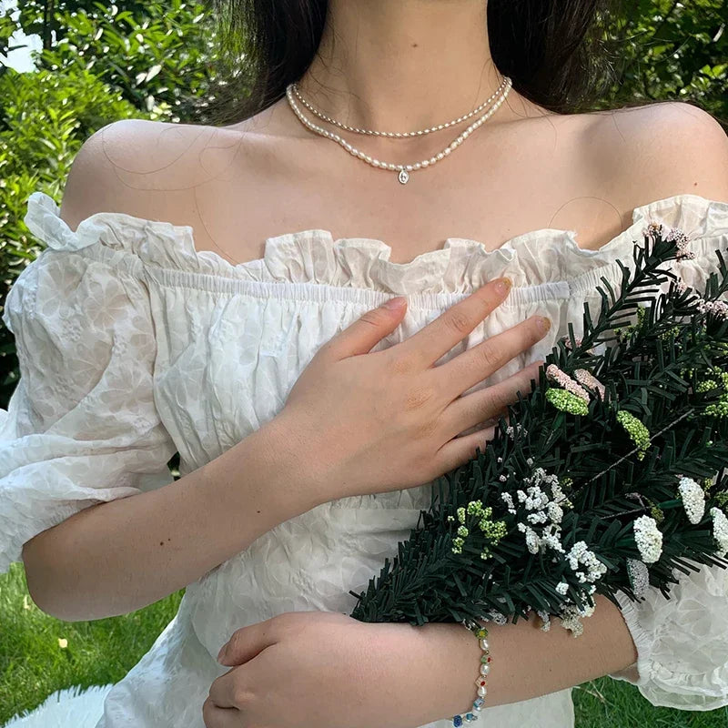 DRAVEN — 925 Sterling Silver Geometric Beads Necklace – Shiny Delicate Choker for Women