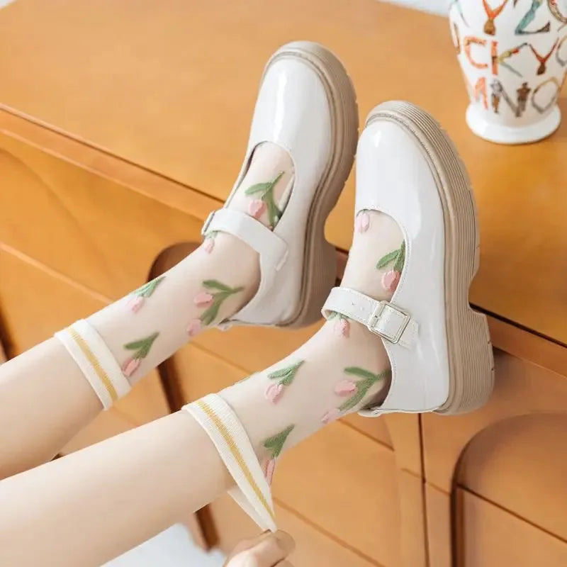 DRAVEN — Transparent Lace Socks – Women’s Korean Summer Style