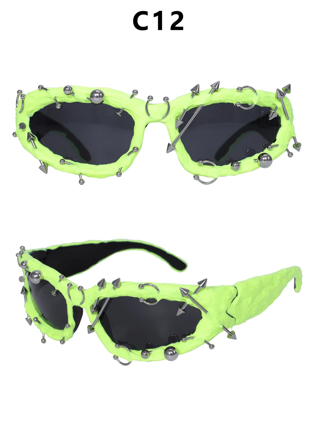 DRAVEN — Twisted Frame Sunglasses – Handmade Y2K Retro Shades