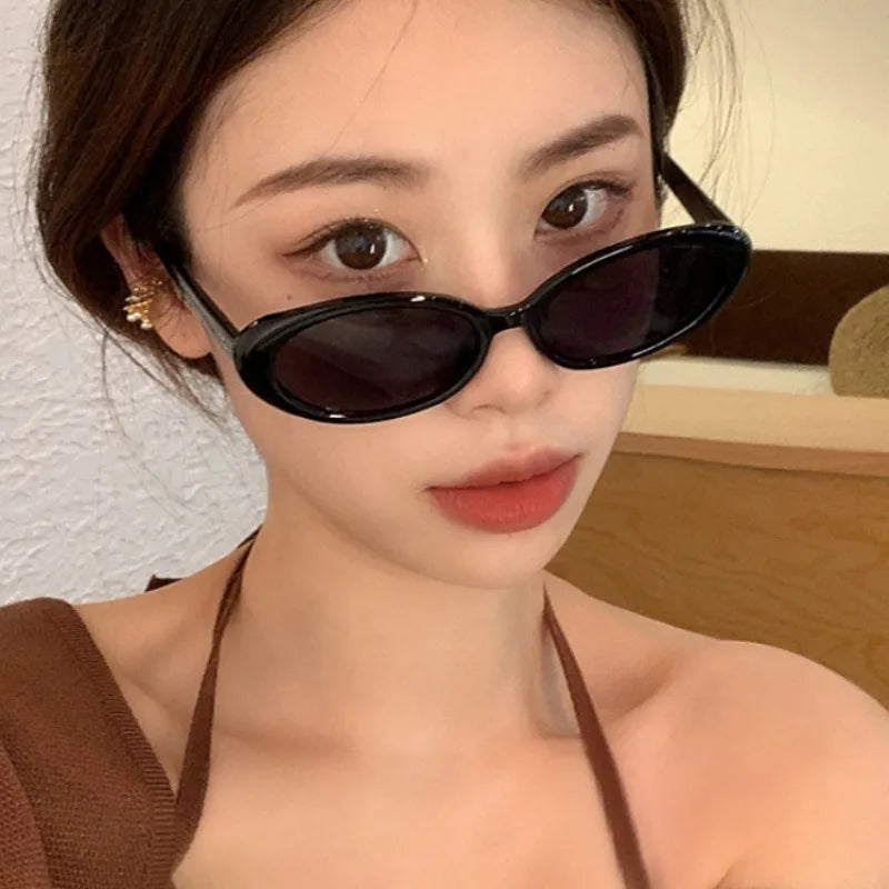 DRAVEN — Small Oval Leopard Sunglasses – Vintage Y2K Chic