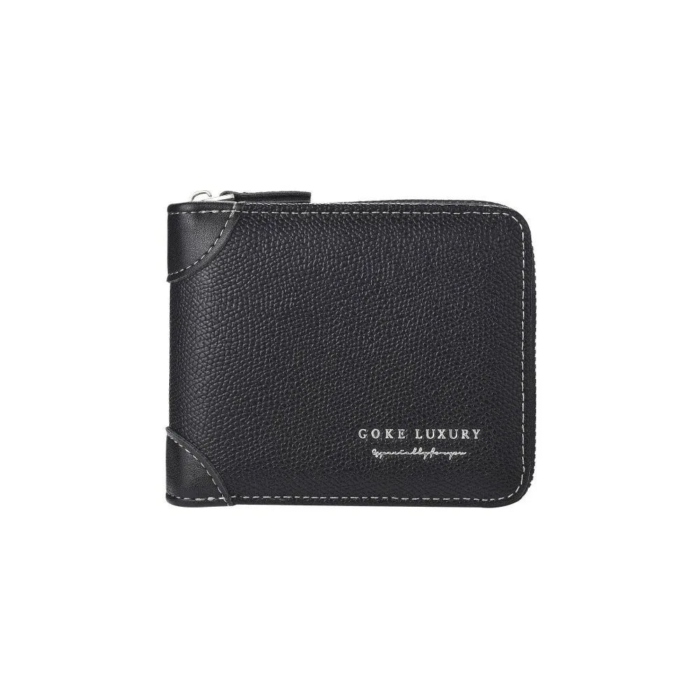 DRAVEN — Luxury PU Leather Wallet Men Zipper Foldable Design