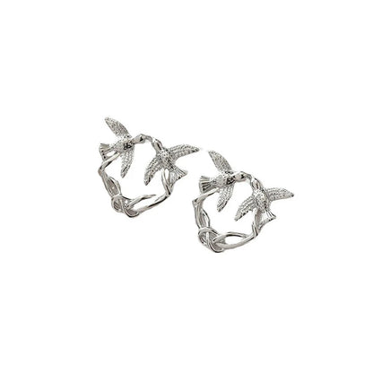 Creative Lovebirds Handmade Earrings – Elegant Men's Accessory | Accessorio Uomo Elegante