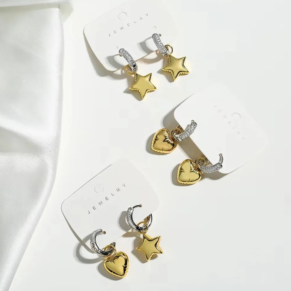 DRAVEN — Asymmetric Star & Love Earrings