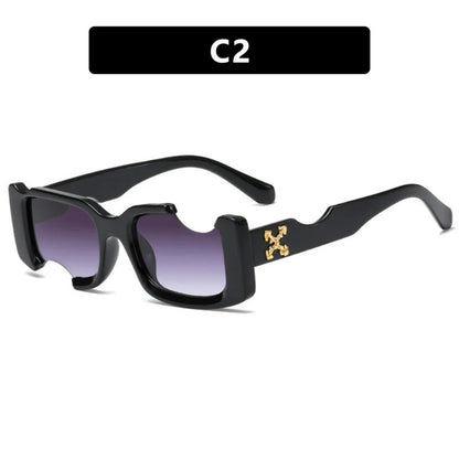 Notch Square Sunglasses – Vintage UV Eyewear – Elegant Men's Accessory | Accessorio Uomo Elegante