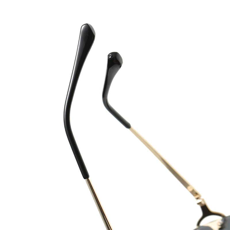 Square Rimless Sunglasses – High-Grade Metal Design – Elegant Men's Accessory | Accessorio Uomo Elegante