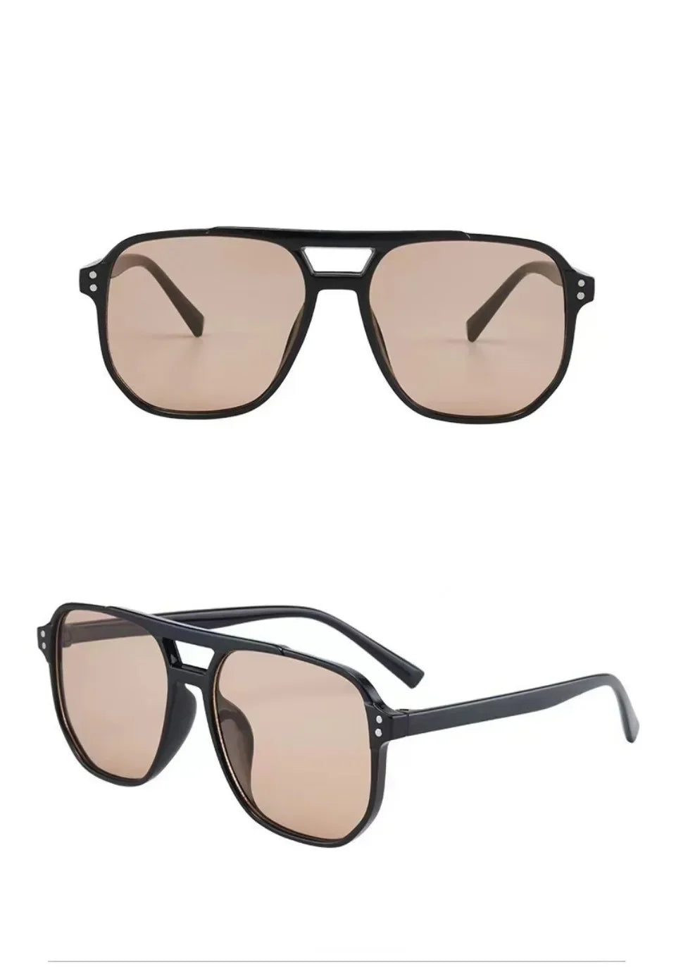 DRAVEN — Oversized Square Sunglasses – Classic Black Lens