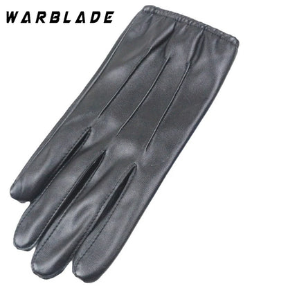 Luxury PU Leather Gloves – Unisex Cashmere Winter Style