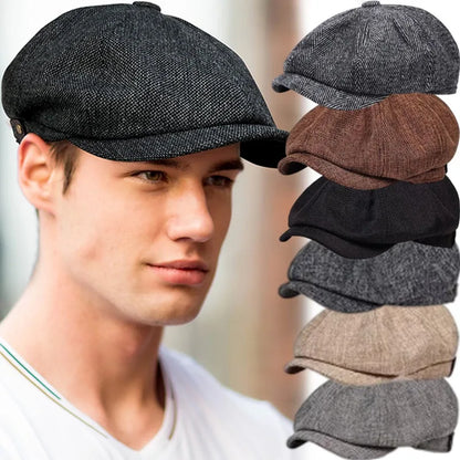 2025 Vintage Tweed Flat Cap – Classic Retro Peaky Blinders Beret for Men & Women – Elegant Men's Accessory | Accessorio Uomo Elegante