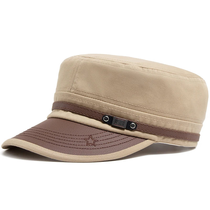 DRAVEN — PU Leather Brim Baseball Cap – Unisex Casual Street Style