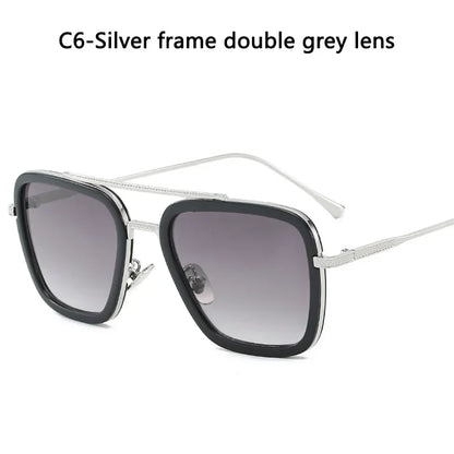 Tony Stark Sunglasses – Steampunk Metal Design – Elegant Men's Accessory | Accessorio Uomo Elegante