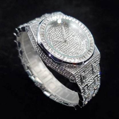 Golden Dynasty – Men’s 18K Gold-Plated Luxury Watch with Crystal Detailing – Elegant Men's Accessory | Accessorio Uomo Elegante