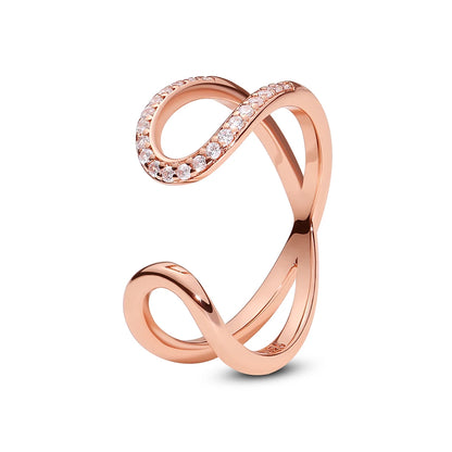 Rose Gold Crown Heart Ring
