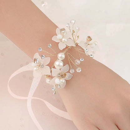 Silk Rose Bridal Wrist Corsage – Elegant Men's Accessory | Accessorio Uomo Elegante