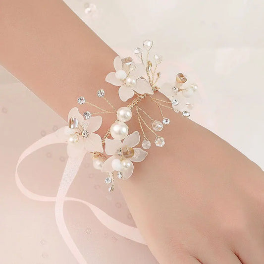 DRAVEN — Silk Rose Bridal Wrist Corsage — Prodotti