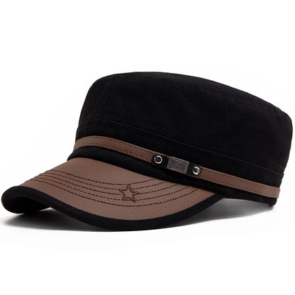 PU Leather Brim Baseball Cap – Unisex Casual Street Style