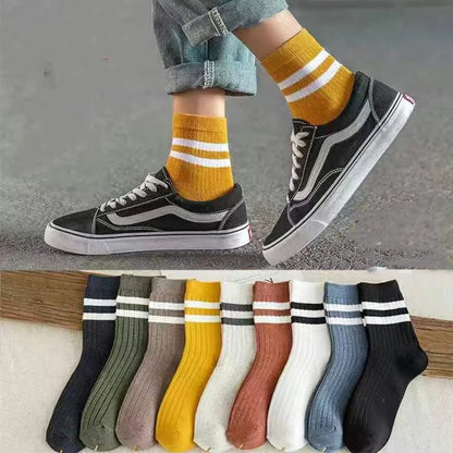 Vintage Athletic Socks – 5 Pairs Men’s Retro Street Style – Elegant Men's Accessory | Accessorio Uomo Elegante