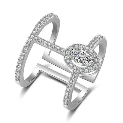 18K Gold Geometric Zircon Ring – Elegant Men's Accessory | Accessorio Uomo Elegante