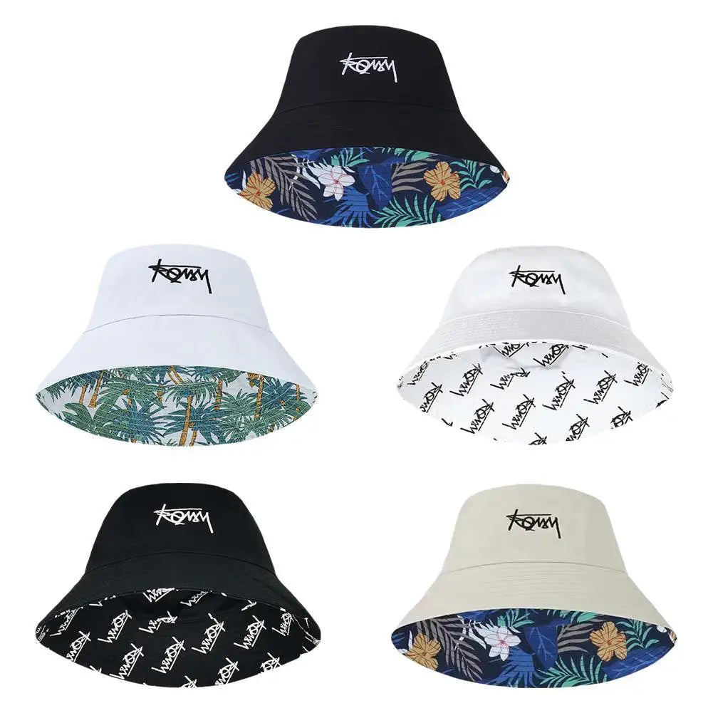 DRAVEN — Letter Embroidered Bucket Hat – Unisex Casual Street Style