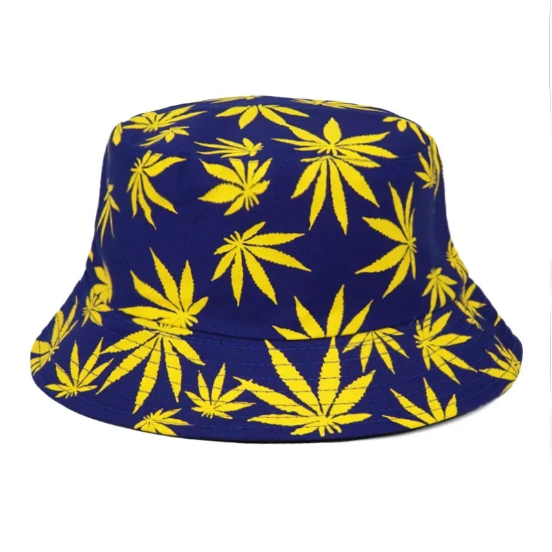 DRAVEN — Weed Print Bucket Hat – Unisex Summer Streetwear