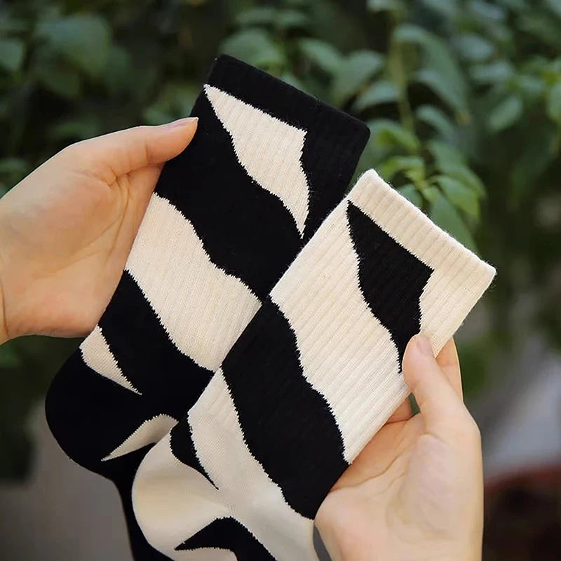 DRAVEN — Striped Mid Tube Socks – Unisex Street Skate Style