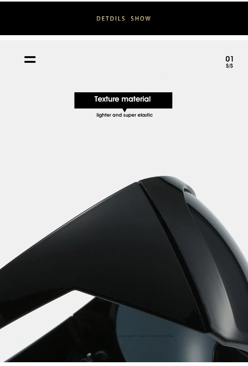 DRAVEN — Futuristic Shield Sunglasses – Oversized Wrap Design