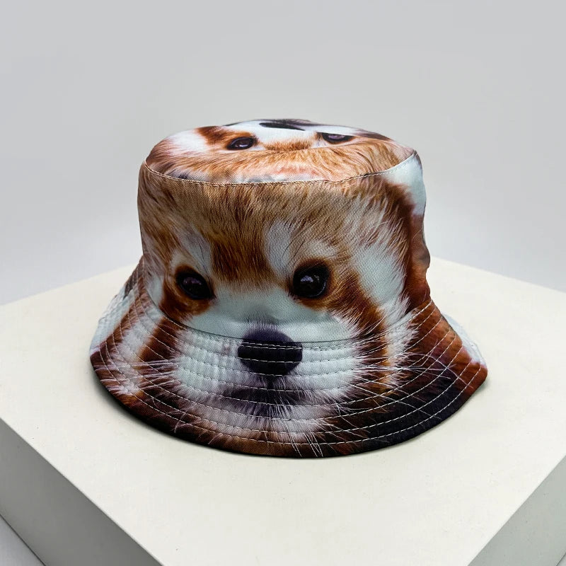 DRAVEN — Funny Animal Print Bucket Hat – Unisex Double-Sided Style