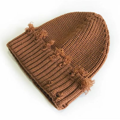 Broken Brim Knit Beanie – Unisex  Winter Style
