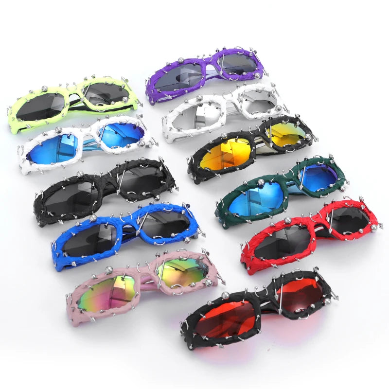 Twisted Frame Sunglasses – Handmade Y2K Retro Shades – Elegant Men's Accessory | Accessorio Uomo Elegante