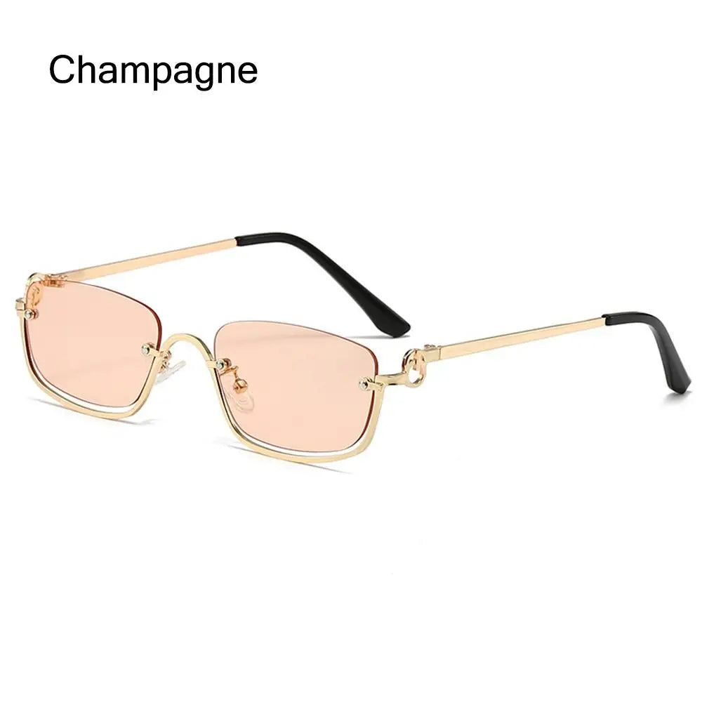 DRAVEN — Half-Frame Square Sunglasses – Vintage Metal Y2K  Shades