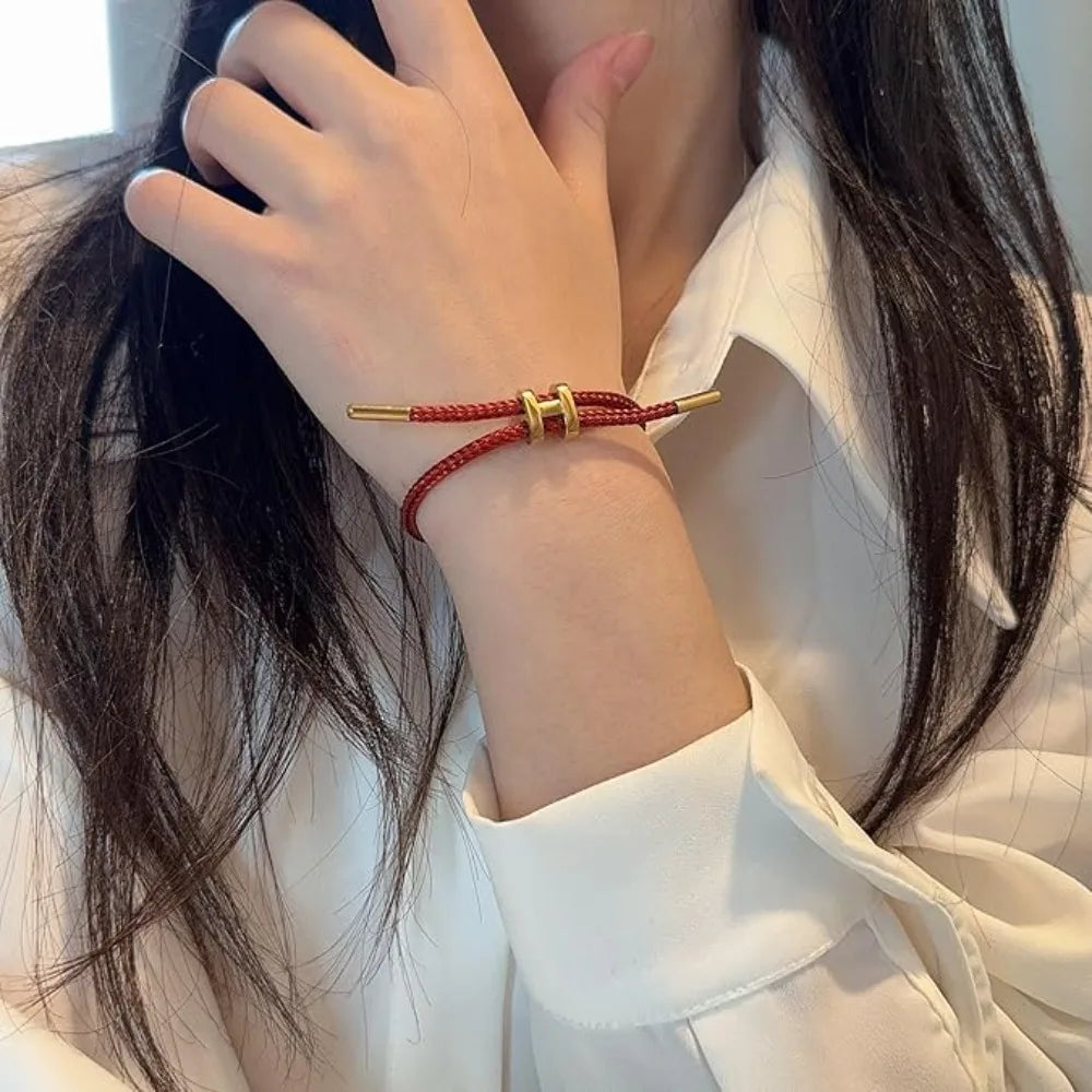 DRAVEN — 14K Gold-Plated Wire Rope Charm Bracelet