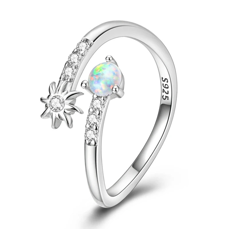 DRAVEN — Blue Zircon Butterfly Silver Ring