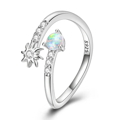 Blue Zircon Butterfly Silver Ring – Elegant Men's Accessory | Accessorio Uomo Elegante