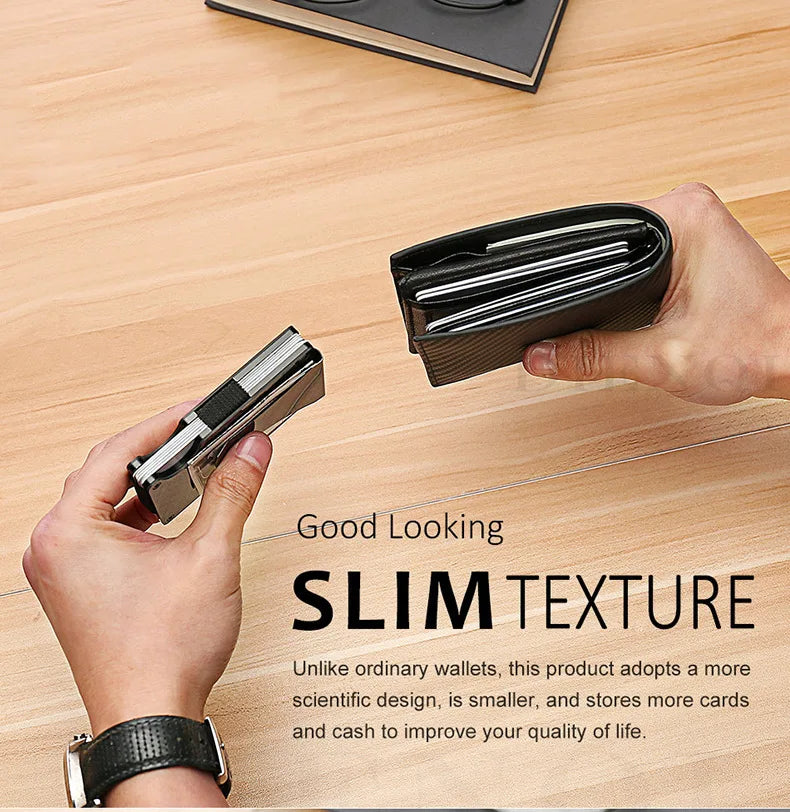 DRAVEN — Slim Metal Wallet Men RFID Blocking Front Pocket Money Clip